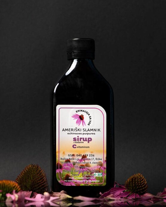 Ameriški slamnik sirup s C vitaminom 250ml